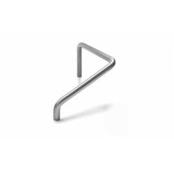 Poignée de tirage hôpital Ø 16 mm sur rosaces rondes Ø 30 mm, inox brossé 316