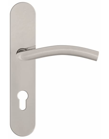 Paire de béquilles sur plaque LOGINOX C 16 mm fonction clé I, inox poli