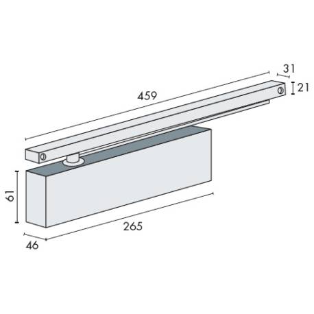 Ferme-porte EXS 510, tout inox, force 1-4