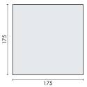 Pictogramme carré 175x175x2 mm, PMR, inox brossé 316