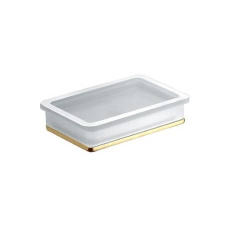Porte-savon à poser, zirconium gold HPS/verre, LULU