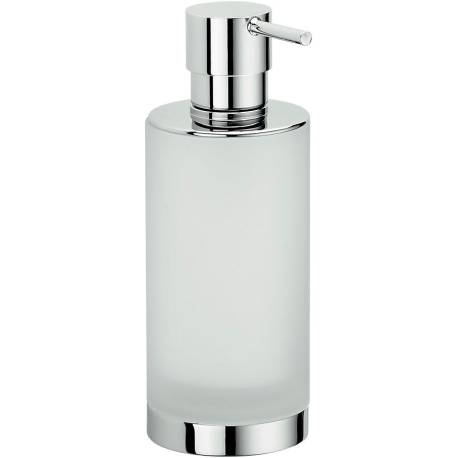 Distributeur de savon liquide à poser, 250 ml, chromé/verre, NORDIC
