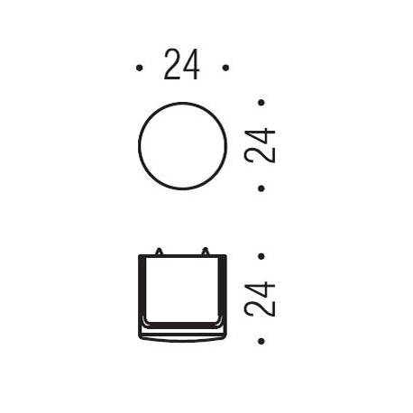 Bouton de meuble F535, chromé