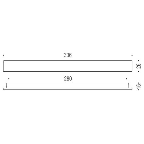 Poignée de meuble F108/H, entraxe 280 mm, chromé sat
