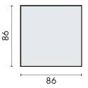 Pictogramme carré à coller 86x86 mm, Unisex, inox brossé 316