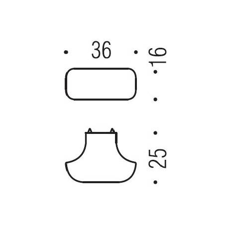 Bouton de meuble F532, chromé