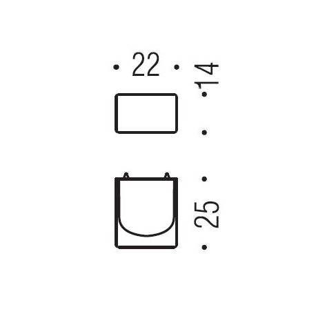 Bouton de meuble F530, chromé mat