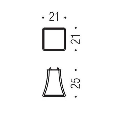 Bouton de meuble F536, chromé mat