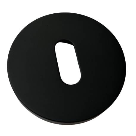 Paire de rosaces clé L  D:53 mm série Project, finition galvanisé noir mat 19G