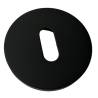 Paire de rosaces clé L  D:53 mm série Project, finition galvanisé noir mat 19G