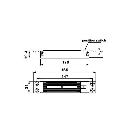Ventouse à cisaillement mini SHEAR LOCK, 750 kg, 12/24V