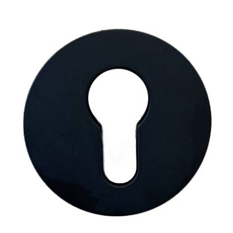 Paire de rosaces clé I  D:53 mm série Project, finition galvanisé noir mat 19G