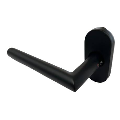 Paire de béq. sur rosaces ovales, modèle L90°16 mm Project 05. noir mat 19G