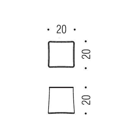 Bouton de meuble F514, chromé