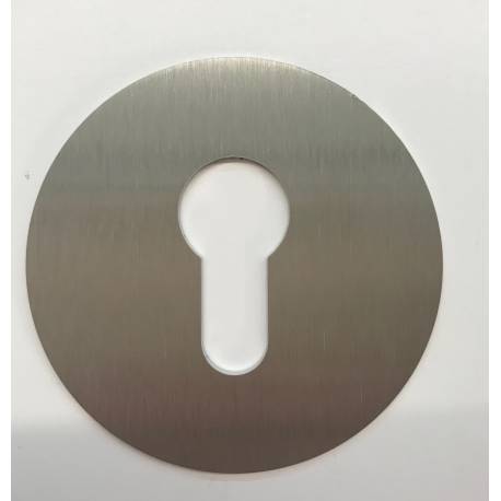Rosace clé I D64x1,5mm adhésive inox brossé 304L