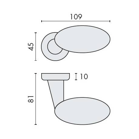 Paire de béquilles ROBOT 75 sur rosace ronde, zirconium gold HPS
