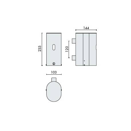 Distributeur de mousse Grand traffic, inox brossé 316