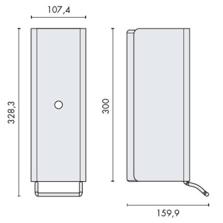 Distributeur de lotion Grand traffic, inox brossé 316