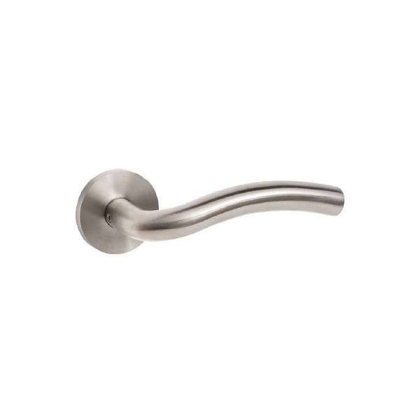 Paire de béquilles V3 19 mm sur rosace ronde, inox brossé 304