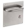 Paire de béquilles sur plaque U 19 mm fonction WC droite, inox brossé 304 S/R