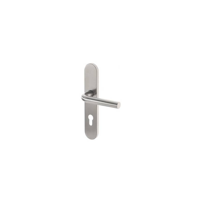 Paire de béquilles sur plaque LOGINOX L 16 mm fonction clé I, inox brossé 304
