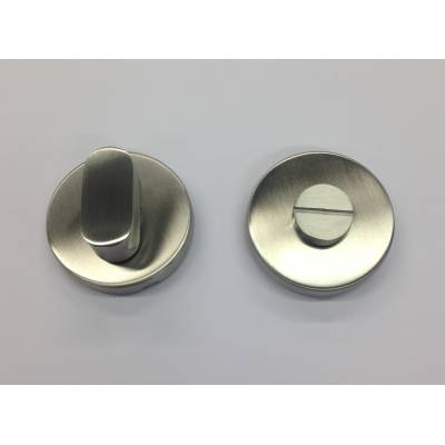 Paire de rosaces Soft-Line  rondes conda SANS VOYANT  Ø 50 mm, inox brossé