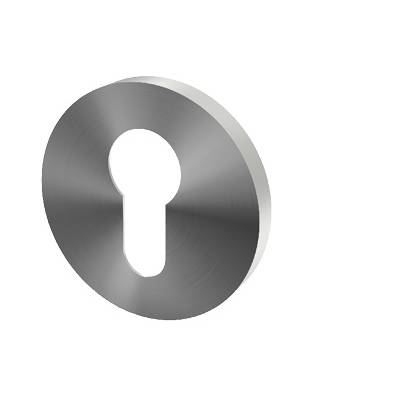 Paire de rosaces clé I D:53 mm série Project,finition inox brossé 304