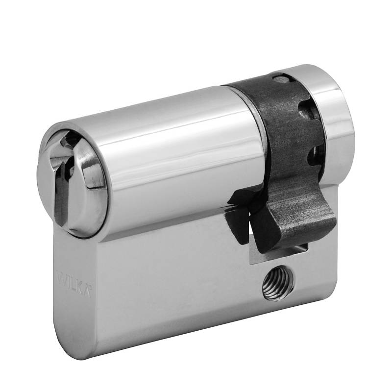 Demi cylindre européén TITAN 30x10 nicklé mat varié