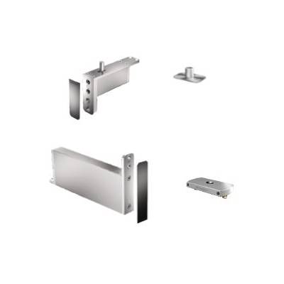 Ensemble pivot Système M+ réf. STM+40-C/TP40  avec plaque rectangulaire inox