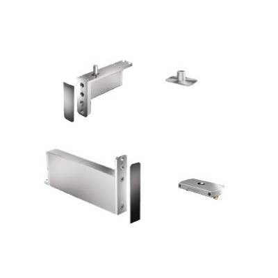 Ensemble pivot Système M+ réf. STM+40-B/TP40  avec plaque rectangulaire inox