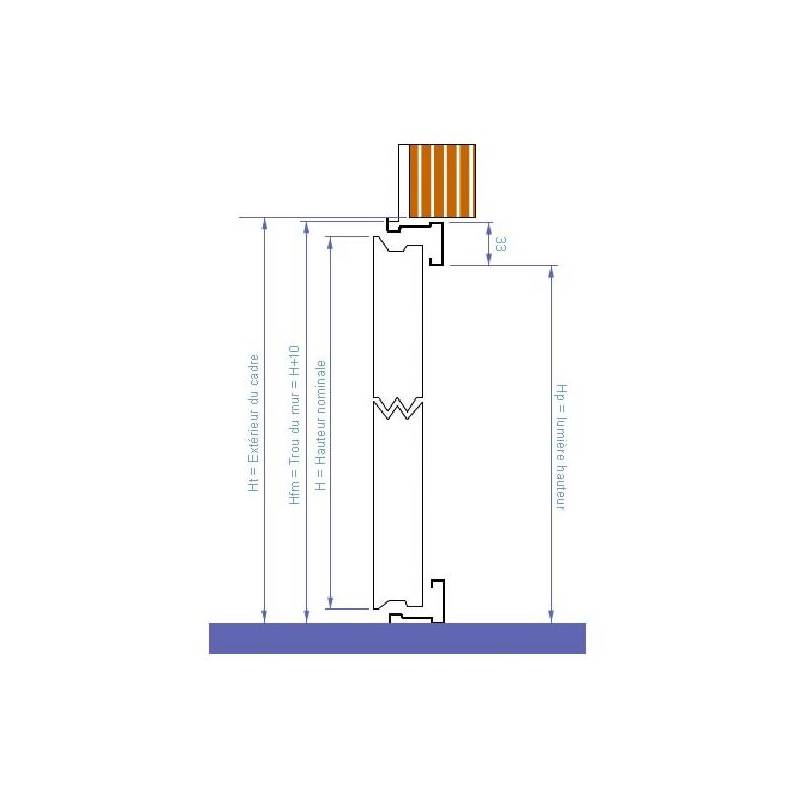 Bloc-porte métallique Rever multi-usages non feu, 890x2050 mm