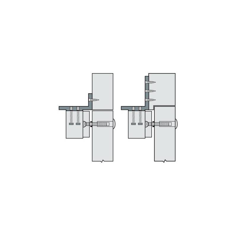Equerre montage L et Z pour ventouse de 600 kg