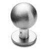 Paire de boutons boule mobile sur rosace ronde, inox brossé 316