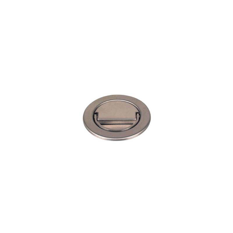 Cuvette ronde encastrée  Ø 80 mm, carré 8 mm, inox brossé 316