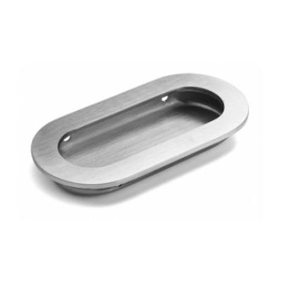 Cuvette ovale encastrée 58x175 mm, inox brossé 316