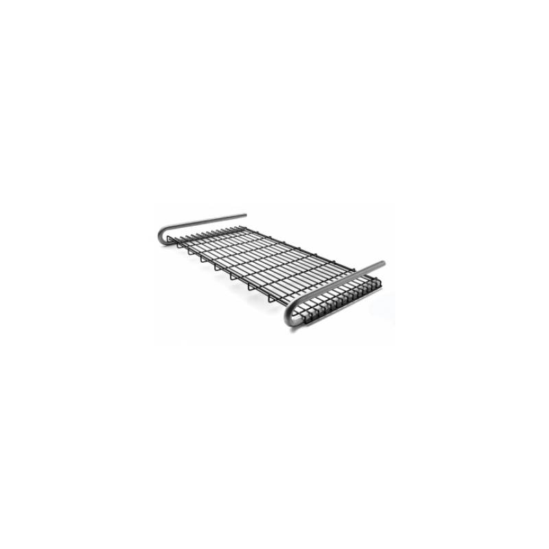 Rack porte-serviette 500x308 mm, support noir, inox brossé 316