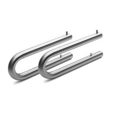 Paire de support Ø 14 mm pour tablette en verre 120 mm, inox brossé 316