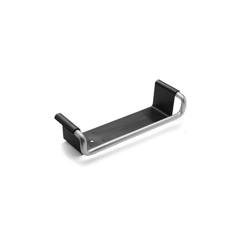 Porte shampoing 318x105 mm, plateau noir, inox brossé 316