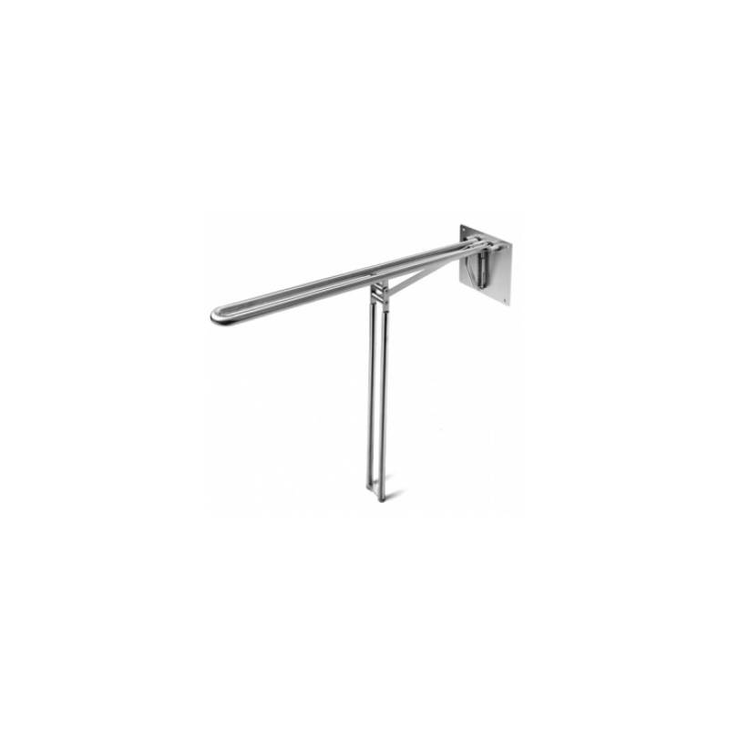 Barre d'appui rabattable, longueur 850 mm, inox brossé 316
