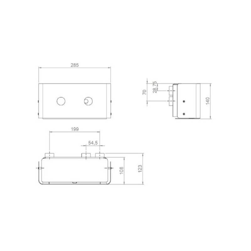 Distributeur de sacs hygiéniques mural, inox brossé 316