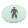 Pictogramme à coller Ø 76 mm, Homme, acrylique