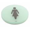 Pictogramme à coller Ø 76 mm, Femme, acrylique
