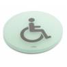 Pictogramme à coller Ø 76 mm, PMR, acrylique