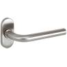 Paire de béquilles L 19 mm sur rosace ovale, inox brossé 316
