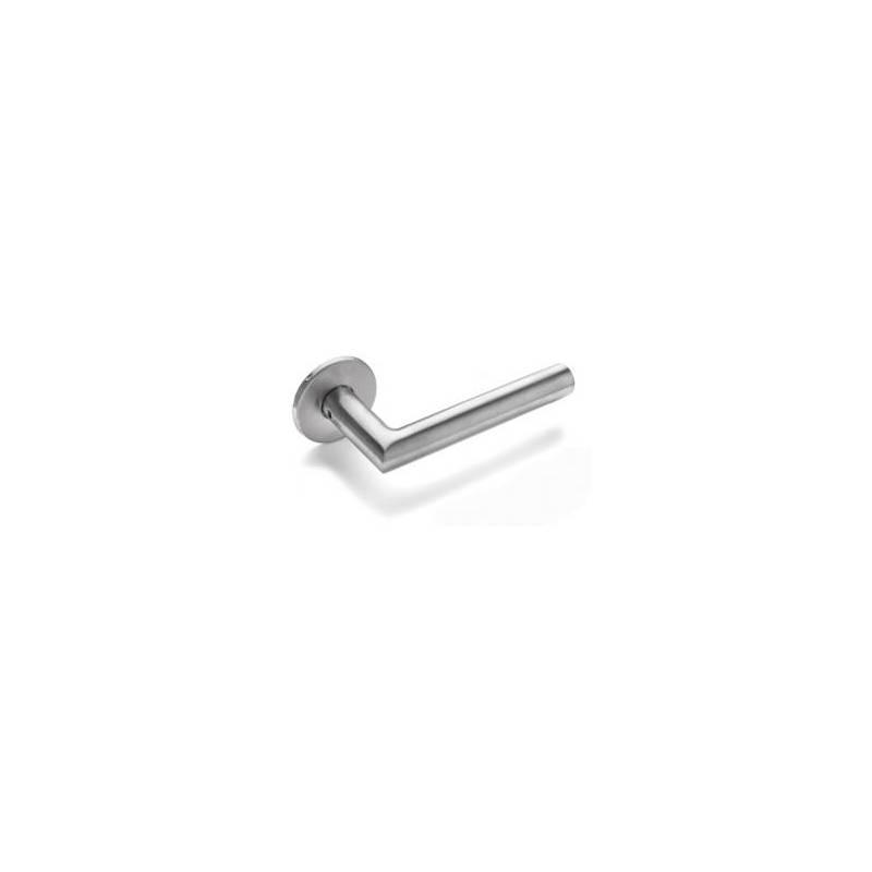 Paire de béquilles FFG 19 mm sur rosace ronde, inox brossé 316