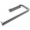 Dérouleur double papier WC Ø 14x275x94 mm, support inox billé, inox brossé 316