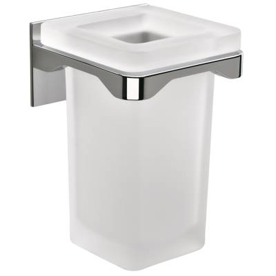 Porte-verre mural, chromé/verre, FOREVER