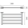 Rack porte-serviette 500 mm, chromé, LOOK