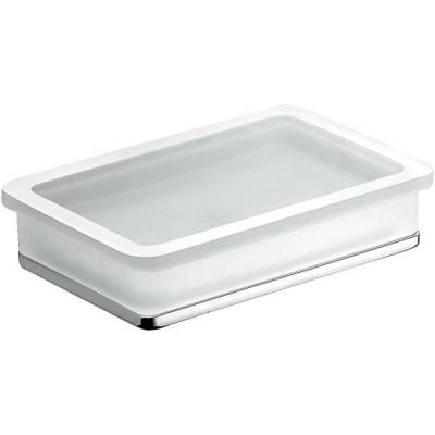 Porte-savon à poser, chromé/verre, LULU