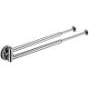 Porte-serviette double orientable et extensible, chromé, PLUS